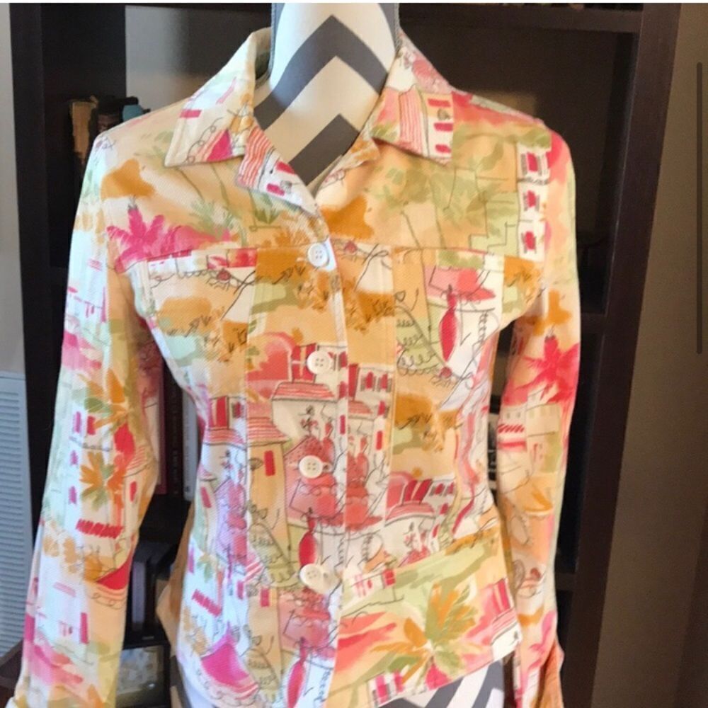 Multicolored Lemon Grass Studio Jacket Small - Picture 2 of 8